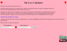 Tablet Screenshot of lovecalculator.com